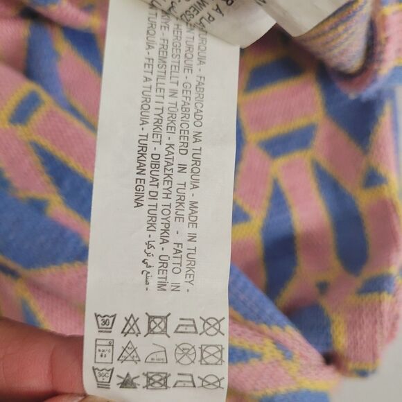 Zara Small leggings juniors elastic waist stretch geometric knit flare - Picture 8 of 8